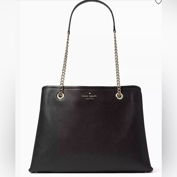 NWT KATE SPADE LARGE Black Jordyn Chain Tote retails $449 - Picture 2 of 8